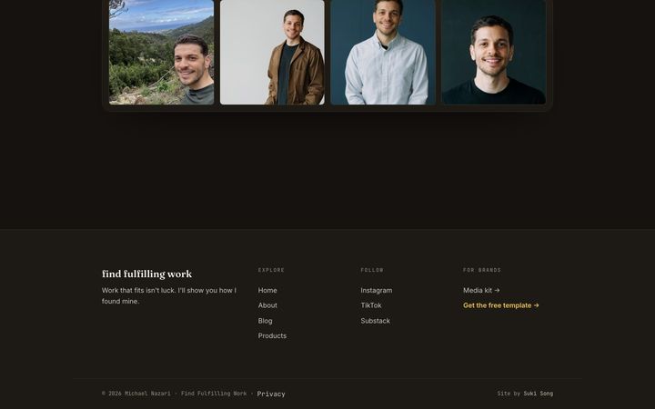 The shipped findfulfillingwork.org site, screen 7