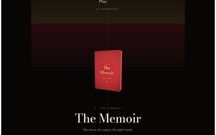 The Last Romantic site, screen 3
