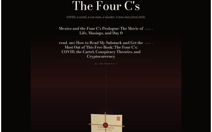 The Last Romantic site, screen 5